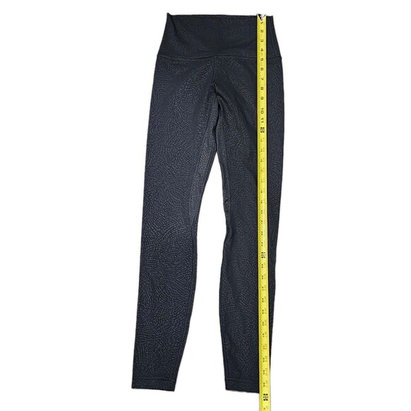 LULULEMON Women's Leggings Black Printed Sizes 4 - Picture 7 of 8